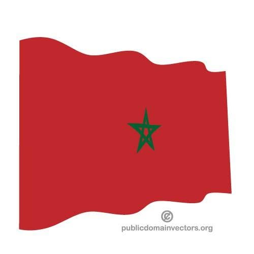 Marokkanske flagget vektor