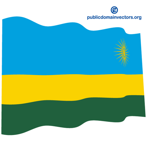 Drapelul ondulate din Rwanda