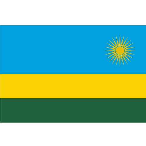 Bendera vektor Rwanda