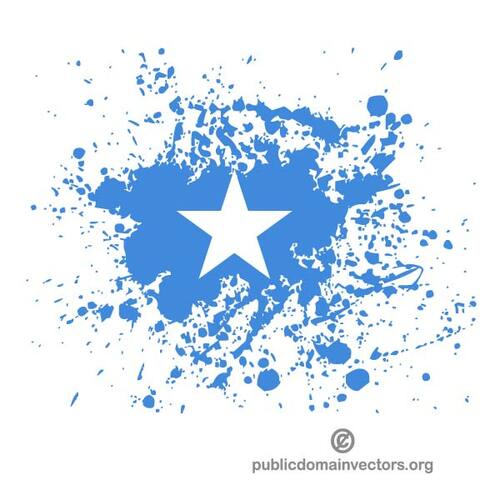Bandiera somala in forma di schizzi di inchiostro