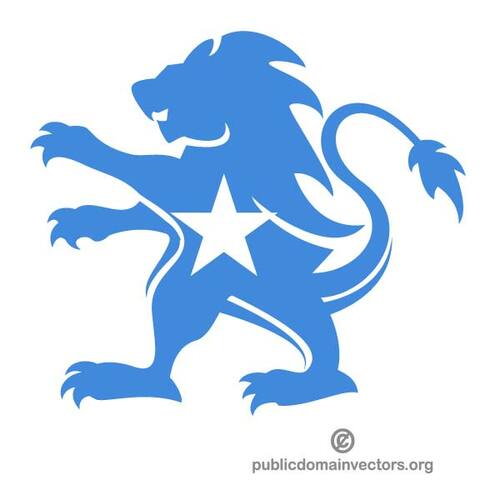 Bandeira da Somália em forma de leão