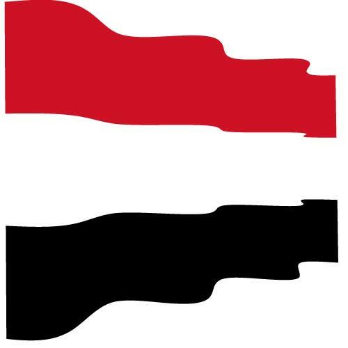 예멘의 물결 모양의 국기
