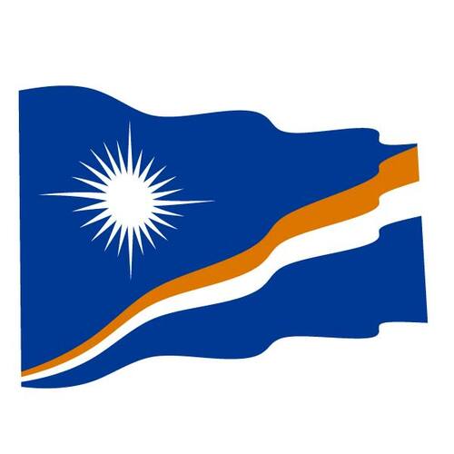マーシャル諸島の波状の旗