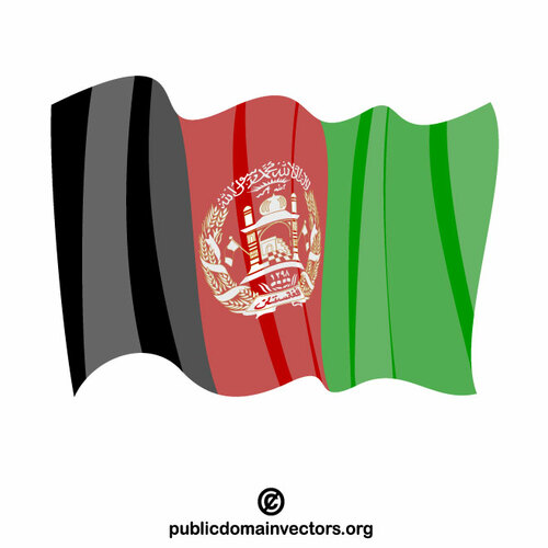 Imagen prediseñada vectorial de la bandera de Afganistán