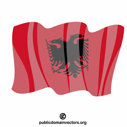 Albaniens flagga