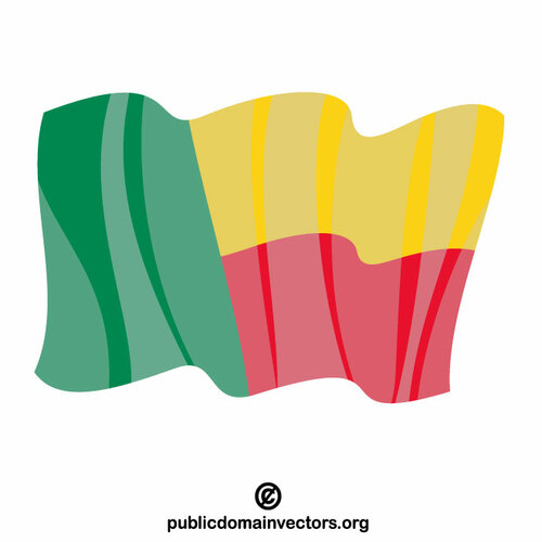 Flagget til Benin vektorgrafikk utklipp