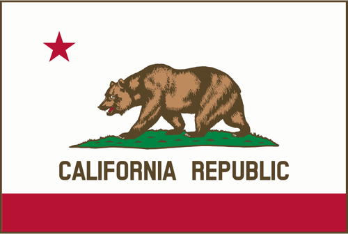 カリフォルニア共和国国旗ベクトル画像