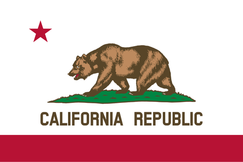 Republikken California flagg vektor bilde
