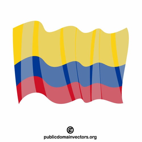 Bendera Kolombia mengibarkan efek