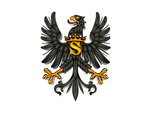Ducal Prussia ベクトル イメージの旗