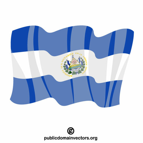 Vlag van El Salvador vector clip art