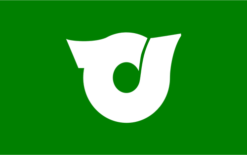 Oficiální vlajka Higashiyuri vektorové kreslení