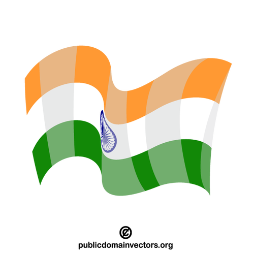 Vlag van India vector