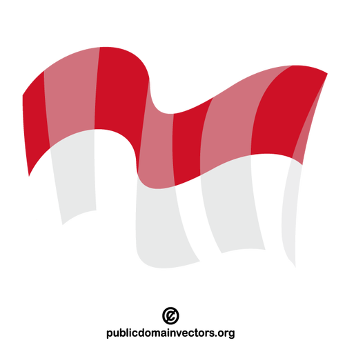 Flaga Indonezji wektor