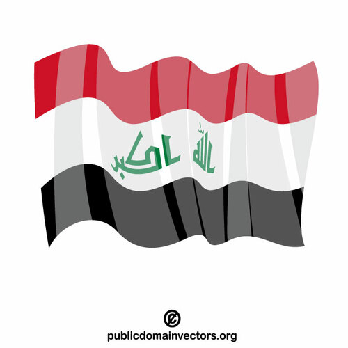 Iraks flagga vektor