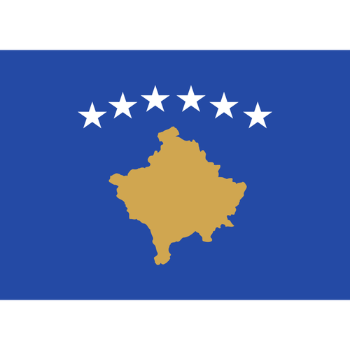 コソボの旗ベクトル