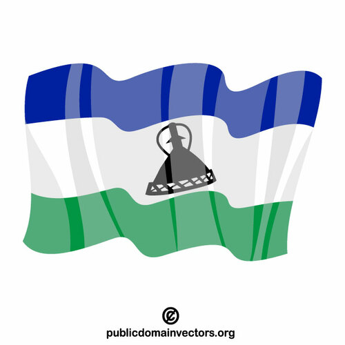 Vlag van Lesotho clip art