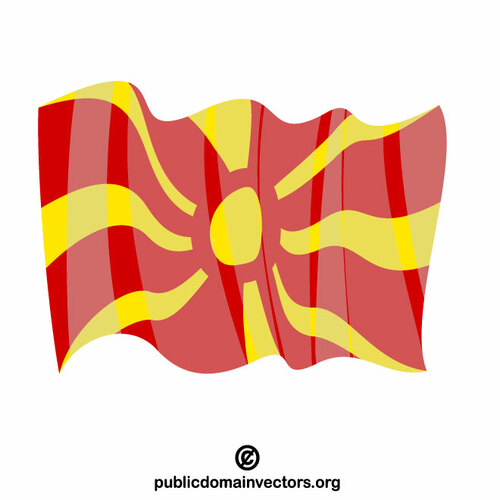 Pohjois-Makedonian kansallinen lippu
