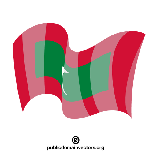 Flagg av Maldivene vektor