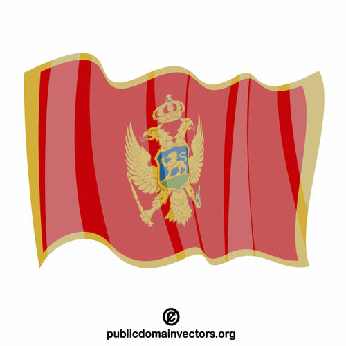 De nationale vlag van Montenegro