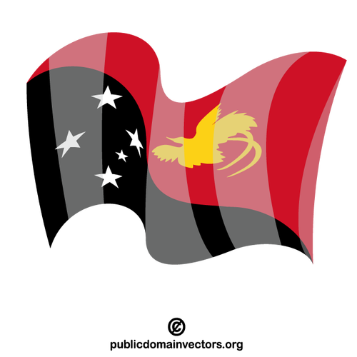 Flagga av Papua Nya Guinea vektor