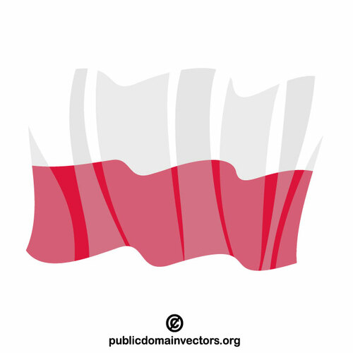 Image clipart vectorielle du drapeau de la Pologne