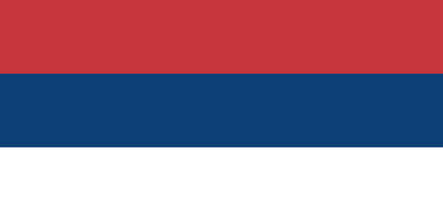 Serbo bandiera senza stemma