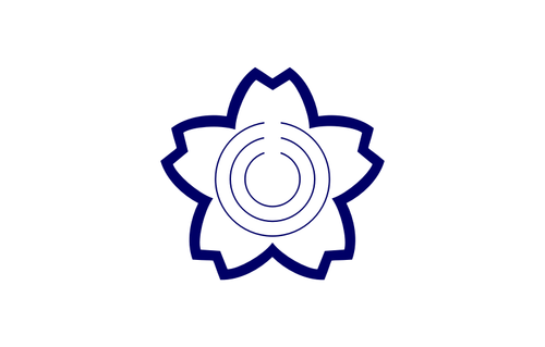 Vektor-Bild des blauen Siegel der Sakuragawa