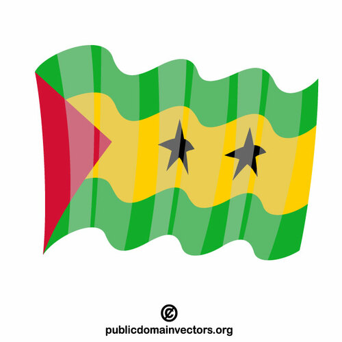 Imagen vectorial de la bandera de Santo Tomé y Príncipe