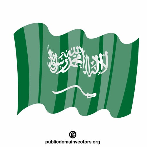 Flagga saudiarabien vektorbild