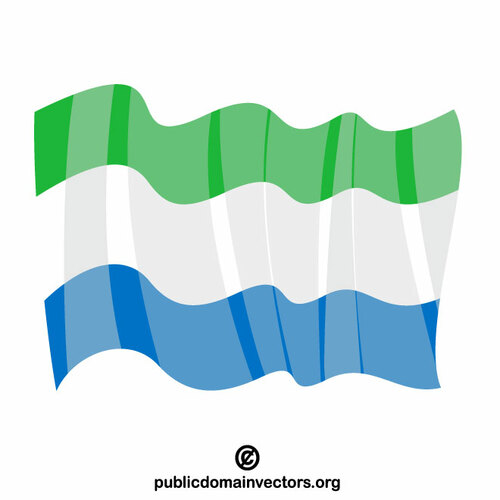シエラレオネの旗のベクター画像