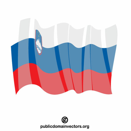 Sloveniens flagga för vektor-clipart