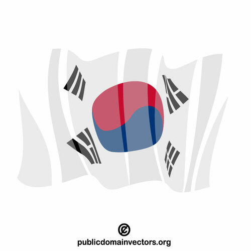 Flagga av Sydkorea vektor