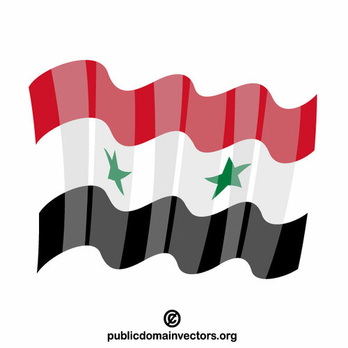 Image clipart du drapeau de la Syrie