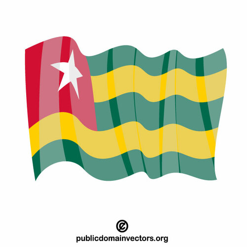 Vlag van Togo vector