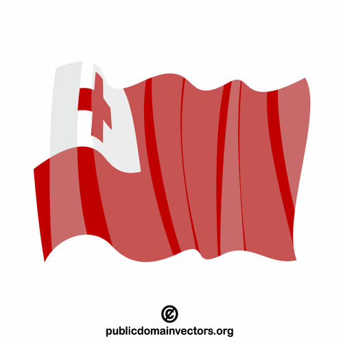 Flagg av Tonga vektor