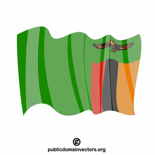 Vlag van Zambia vector