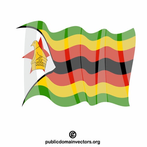 Bandeira do vetor de Zimbabwe