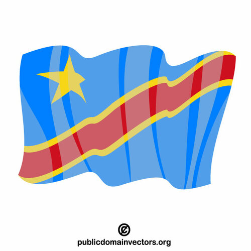콩고 민주 공화국의 국기