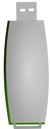 绿色和白色 USB 棒矢量 illustrtaion