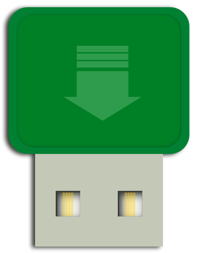 Vihreä mini flash drive vektori kuva
