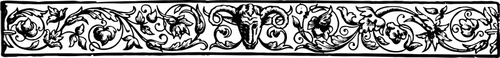 Ram-mallin mustavalkoisen bannerin grafiikka