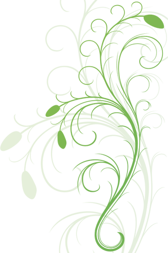 Vektorigrafiikka kiemurtelevasta kukkakuvioelementistä