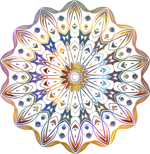 Imagem de vector design floral cromática