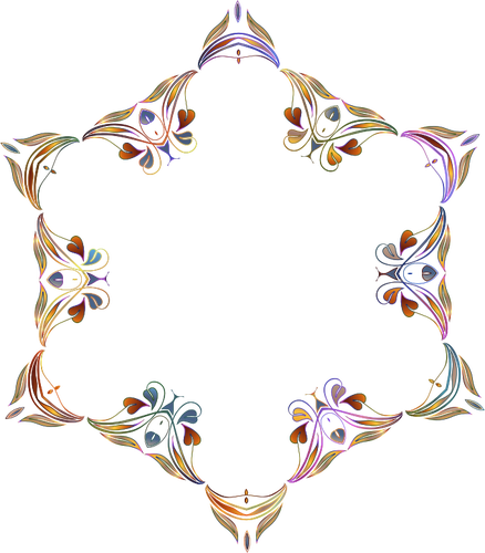 Flowery chromatic frame