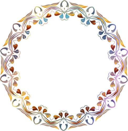 Imagem vetorial de moldura brilhante colorida