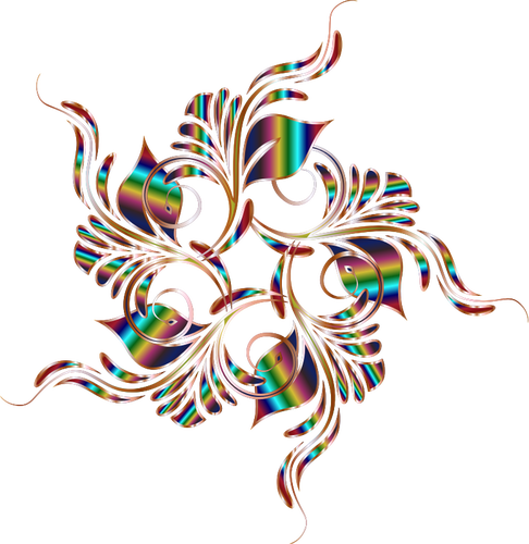 Imágenes Prediseñadas de forma de la flor con líneas de colores