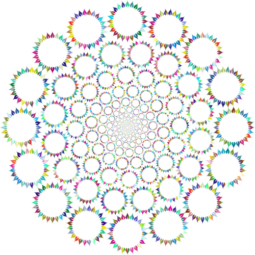 Bunga berdaun vortex vektor gambar