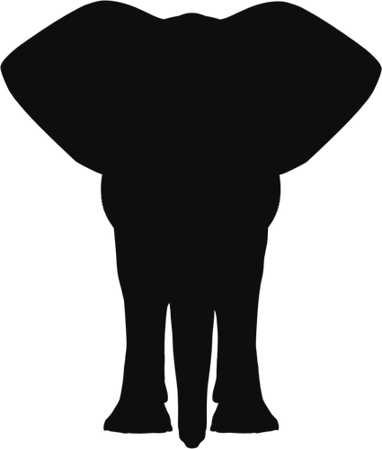 Silhouette d’éléphant debout