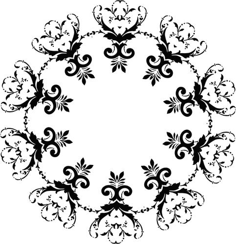 Lingkaran floral vector gambar
